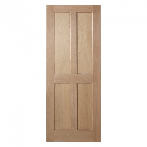 OAK 4 PANEL DOOR FLAT PANEL